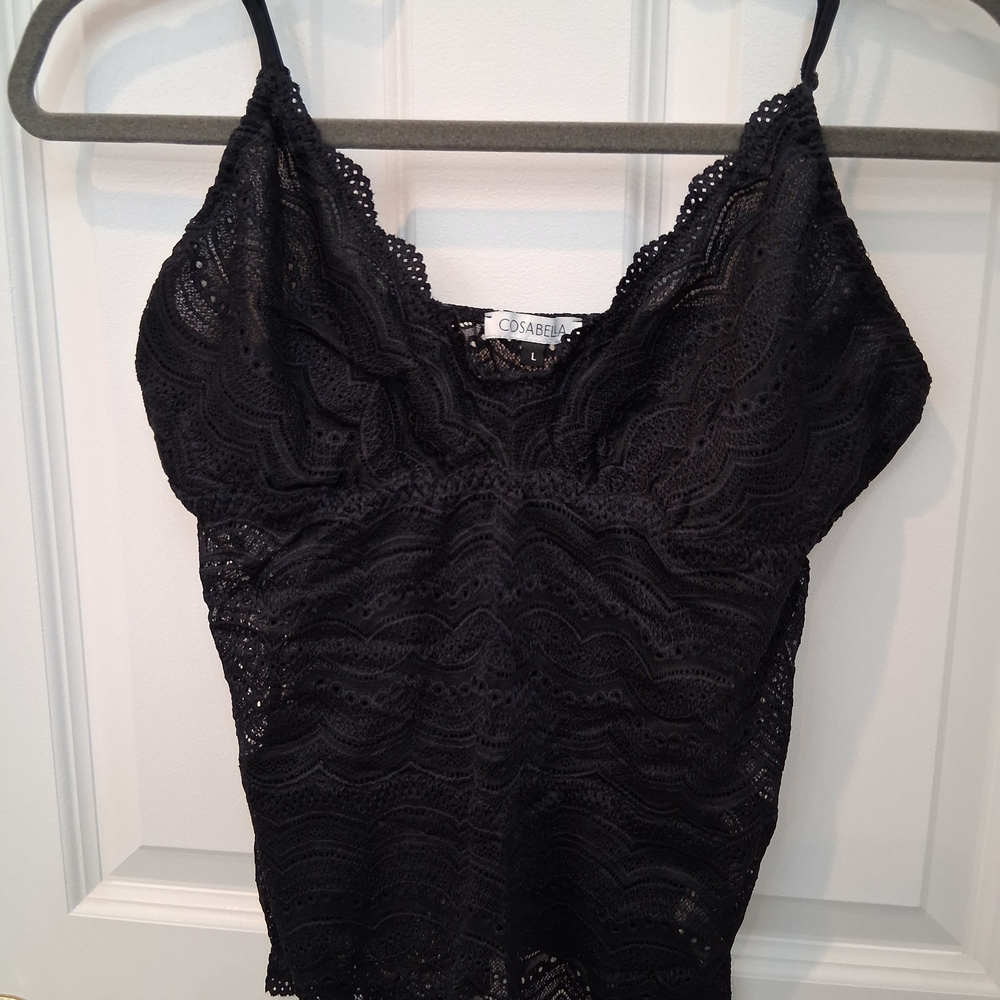 Cosabella Elegant Black Lace Camisole